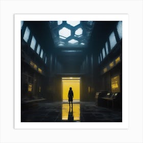 Person In A Hallway Art Print