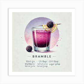 Bramble Cocktail Poster