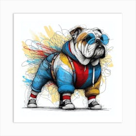 Bulldog Creative Art Print