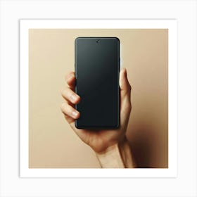 Hand Holding A Smartphone 1 Art Print