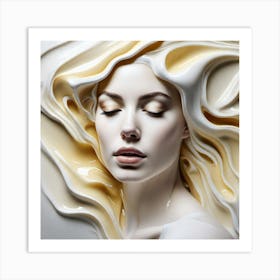 Wavy Cream Art Print