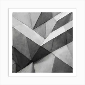 Firefly Abstract Geometry Of Black And White Wall Background; Textured Backdrop 97288 Art Print