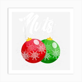 Funny Nuts Christmas Chestnuts Matching Couples Xmas Art Print