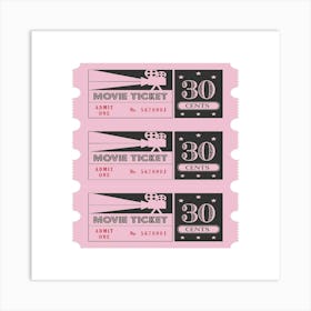 Movie Ticket Art Print