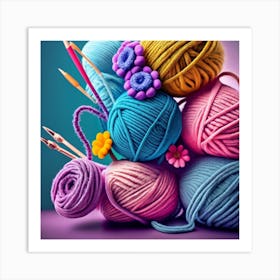 Colorful Yarn Art Print