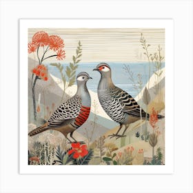 Bird In Nature Partridge 4 Art Print