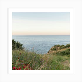 SQUARE Dreamy Sicilian Sunset - Beautiful Scopello Photo Art Print - Italy Travel Photography - Photograph Art Print Art Print