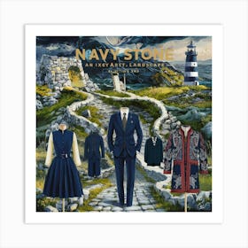 A Captivating Illustration Of A Navy Stone Art Lan Xlpyio8bqcoadg5jlund W Iiupfbihquczuzhjqnkwrg Art Print