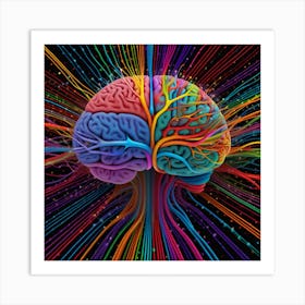 Colorful Brain 30 Art Print