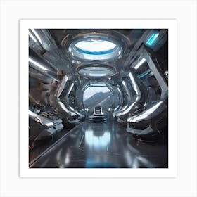 Futuristic Spaceship Interior 3 Art Print