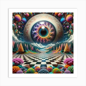 Psychedelic Eye Check out Obscure.ai on insta and Facebook! 2 Art Print