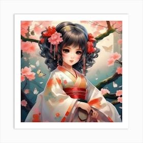 Japanese doll 1 Art Print