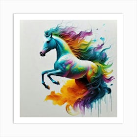 Rainbow Horse 2 Art Print