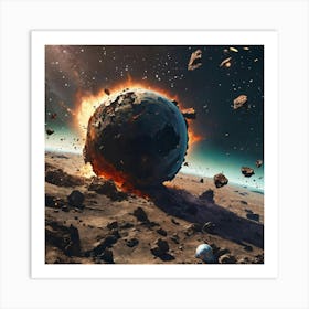 Planet In Space Art Print