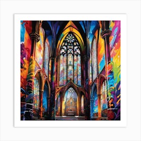 Stained Glass Window 4 Art Print