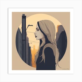 Girl In The City Art Print