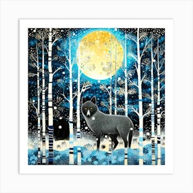 Wolves Endangered - Wolf In The Woods Art Print