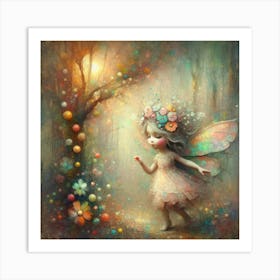 Fairy In The Forest 43 Art Print