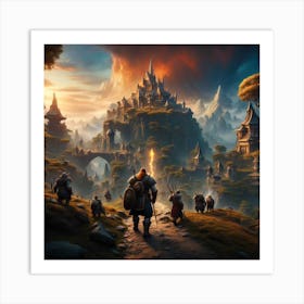 Travelling to a magical realm  Art Print