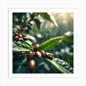 Coffee Beans On A Tree 63 Art Print
