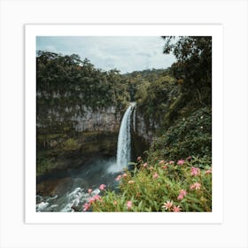 Waterfall In Colombia Art Print