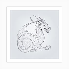 Dragon Drawing Art Print