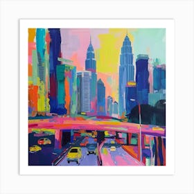 Abstract Travel Collection Kuala Lumpur Malaysia 4 Art Print