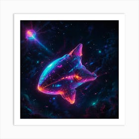 Spaceship In Space 4 Art Print