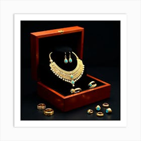 Gold Jewelry In A Box Poster