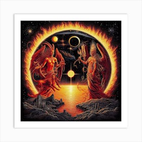 Demons And Angels Art Print