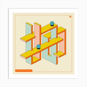 Impossible Geometrics 29 Square Art Print