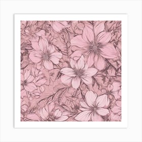 Pink Flowers Art Print