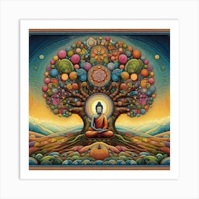 Buddha Tree 2 Art Print