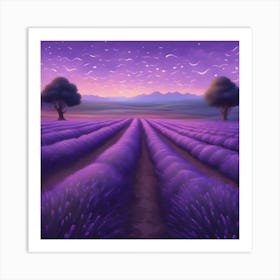 Lavender Field Art Print