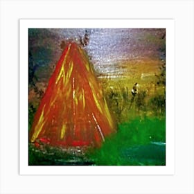 Fire In The Grass Art Print