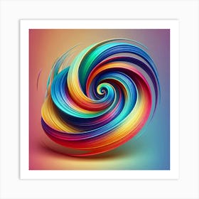 Abstract Colorful Swirl Art Print