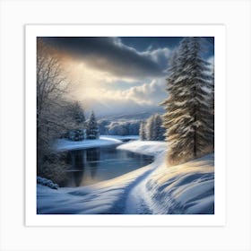 Snowy Landscape 1 Art Print