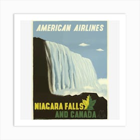 American Airlines Niagara Falls And Canada Art Print