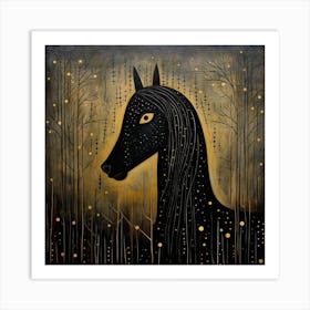 Horse In The Woods Art Print