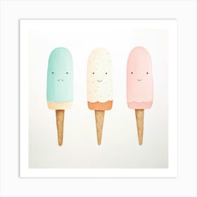 Ice Cream Pops Art Print