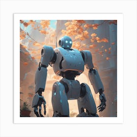 Robot In The City 6 Art Print