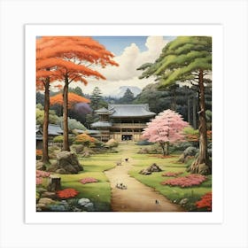 In The Garden Nara Park Japan Art Print 0 Art Print