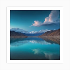 Mountain Lake In Ladakh Art Print