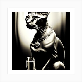 Sphynx Cat Art Print