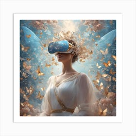 Angel With Vr Glasses Art Print