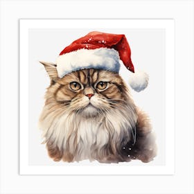 Santa Cat 32 Art Print