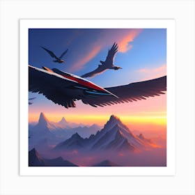 Eagle In Flight Art Print