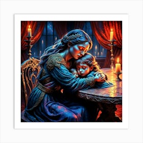 Mother And Child 3 Art Print