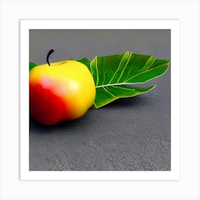 Apple And Leaf Art Print