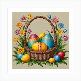 Easter Basket Art Print